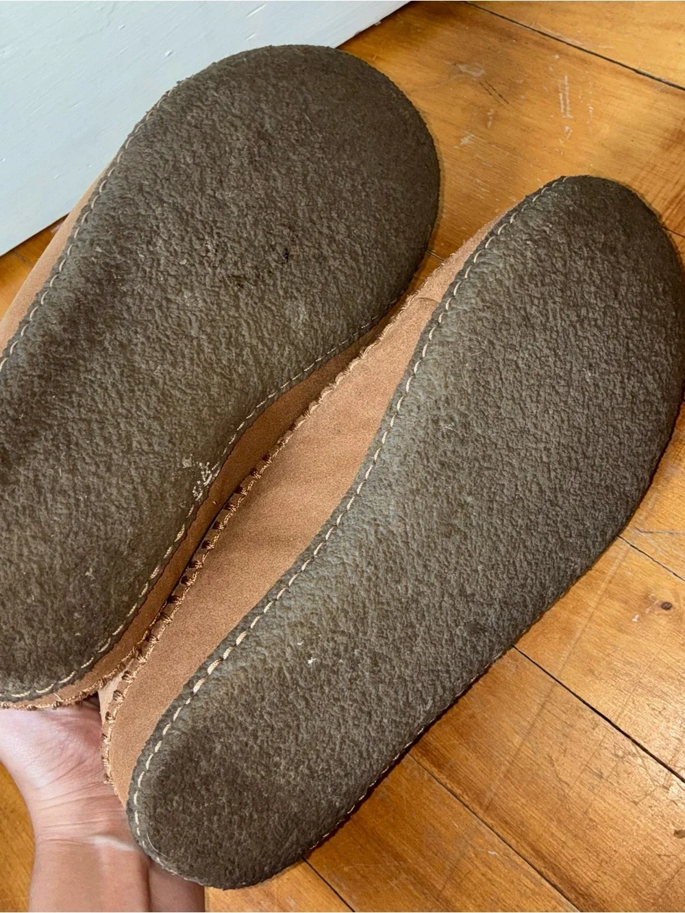 Sorel Men's Chestnut Suede Shearling-Lined Slip-On Mules